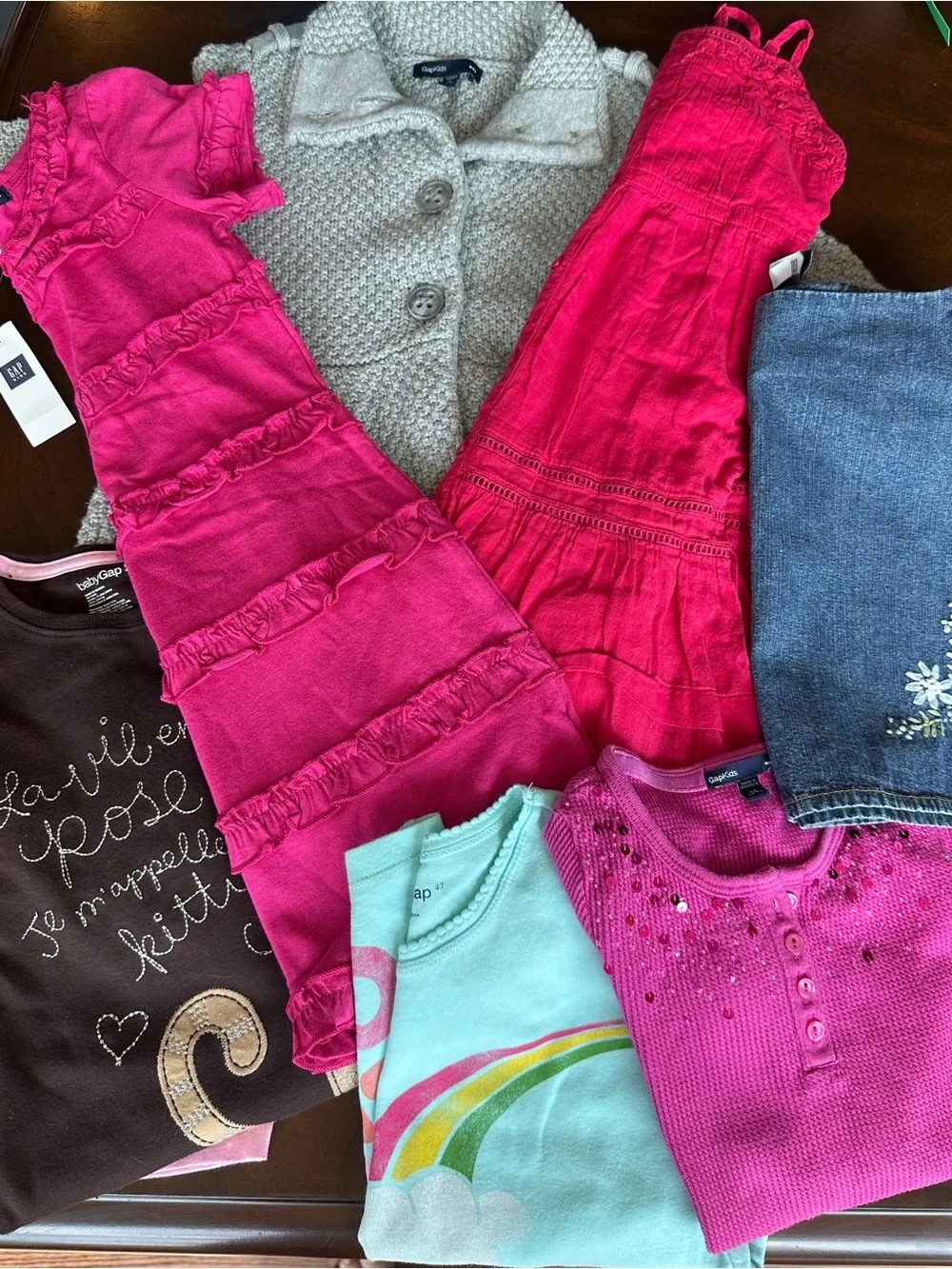 Gap Kids Size XS 4/5 NWT & EUC 7 pc Lot, Dresses, Shirts, Sweater, Skirt